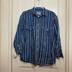 SORREL | Sorrel International Plus Vintage Striped Denim Button Up Shirt